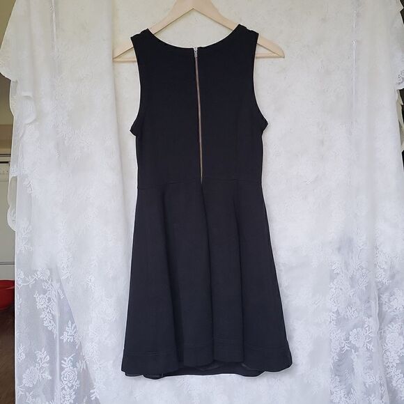 Anthropologie Plenty by Tracy Reese Black ALine Dress with Gold Bead Accent Sz 4 - Picture 4 of 7